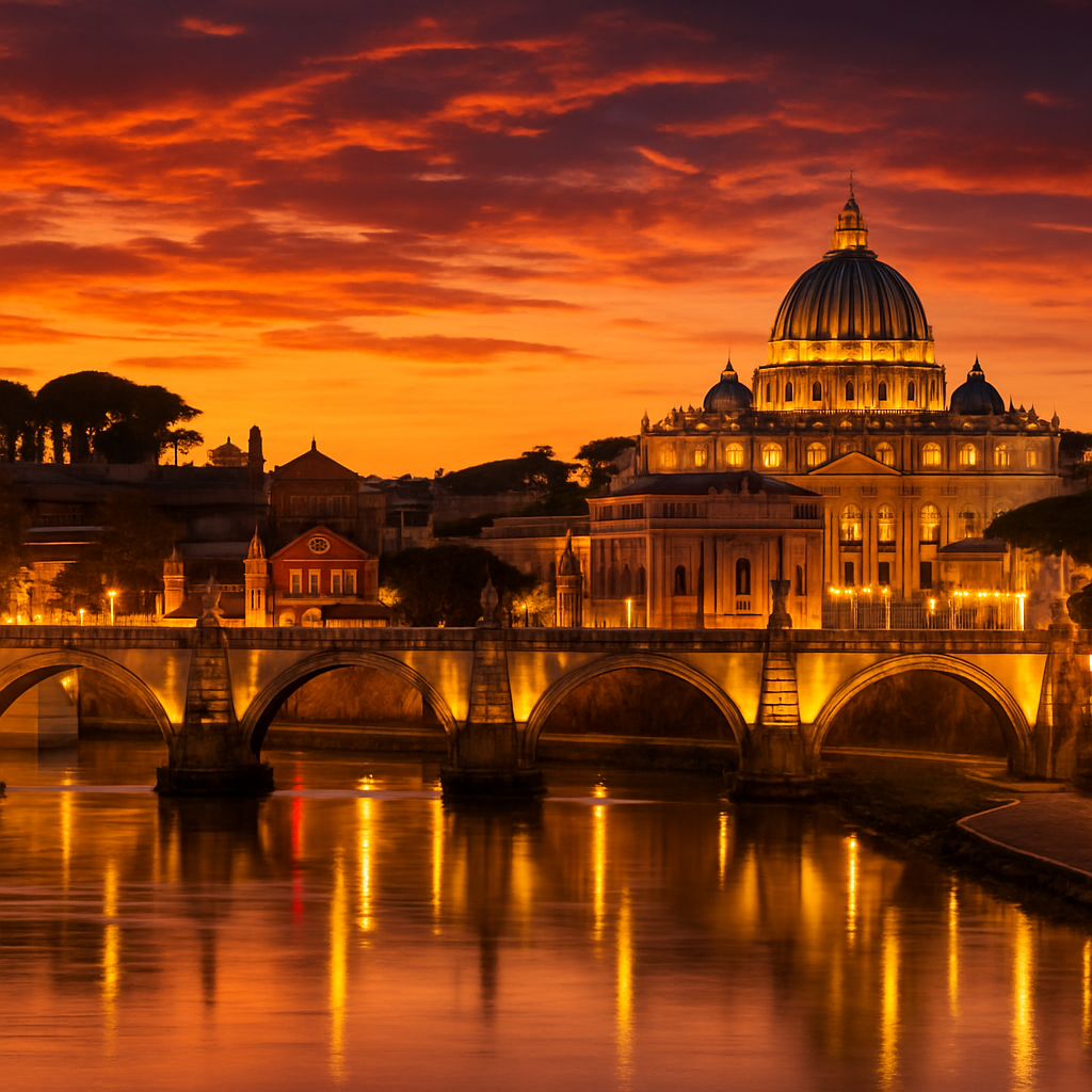 Rome, Italy at sunset